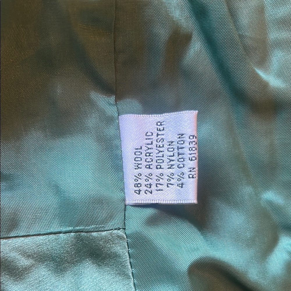 Lillie Rubin Teal Tweed Two Piece Skirt Blazer Set Size 2 - Picture 10 of 15